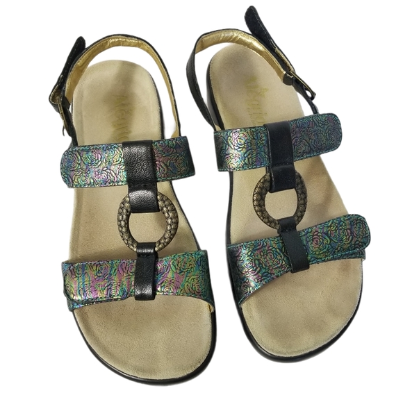 Alegria Shoes - ALEGRIA Julie Abalone Rose Slingback Sandal Sz 9
